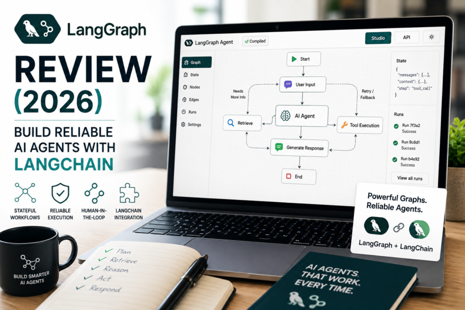 Technical team reviewing a branching AI agent workflow graph with a human approval checkpoint, representing LangGraph orchestration for reliable production agents.
