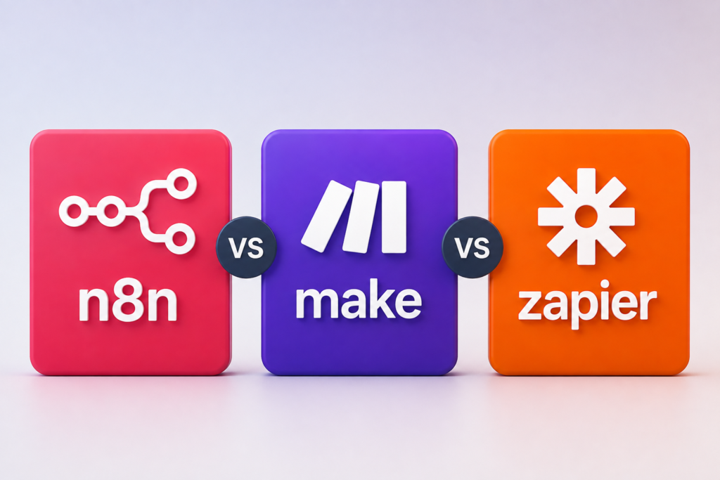 n8n vs Make vs Zapier automation platform comparison