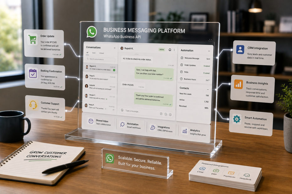 Small business owner reviewing a categorized WhatsApp team inbox